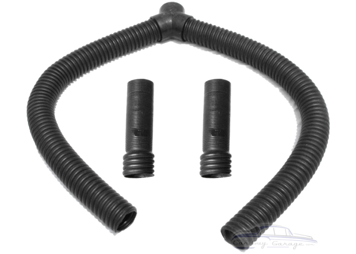 2.5 inch Exhaust Hose with Adapters for Dual 2 inch Straight Pipes