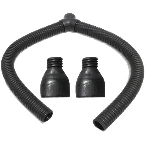 3 inch Exhaust Hose with Adapters for Dual Twin Pipes