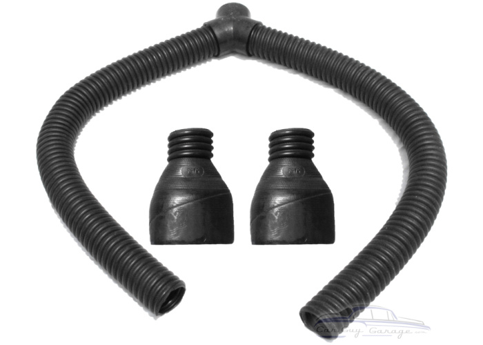 3 inch Exhaust Hose with Adapters for Dual Twin Pipes