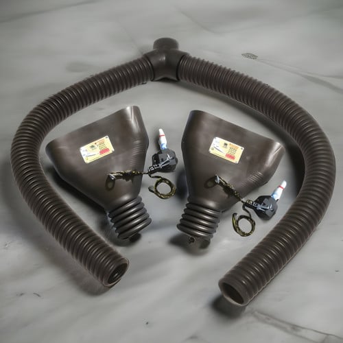 3 inch Exhaust Hose with Adapters for Dual Extra Wide Flush Exhaust