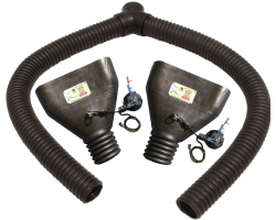 3 inch Exhaust Hose with Adapters for Dual Extra Wide Flush Exhaust