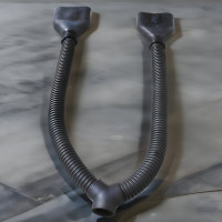 3 inch Dual Garage Exhaust Hose Kit, Wide Oval Tailpipe Adapters