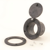 Rubber Garage Door Exhaust Hose Port with Cap (2 in & 2.5 in)
