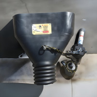3x11 Oval Exhaust Tailpipe Adapter Nozzle, 3 or 4 in Hose, Suction Cup