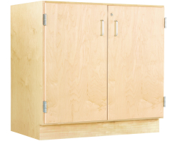 Solid Maple 36"W x 22"D x 35"H Two Door Base Garage Cabinet