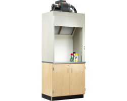 Solid Maple 36"W x 24"D x 97-3/4"H Garage Cabinet and Painting Hood
