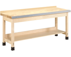 Solid Maple 72"W x 24"D x 36"H Workbench