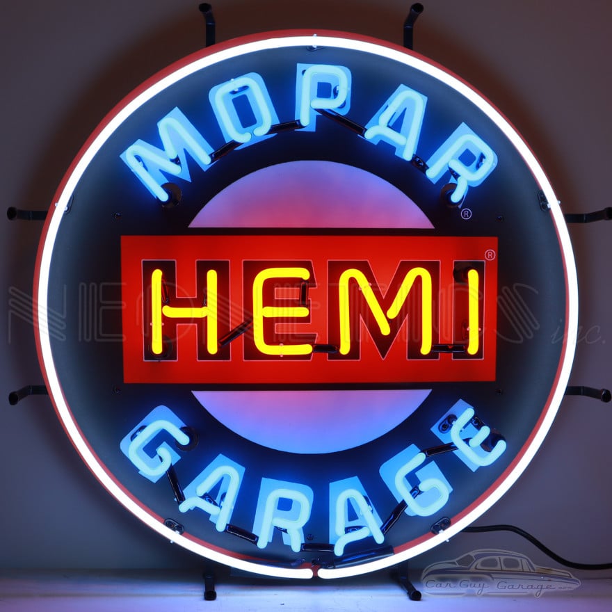 MOPAR Hemi Garage Neon Sign MOPAR Hemi Garage Neon Sign