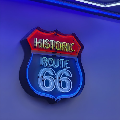 Historic Route 66 Neon Sign