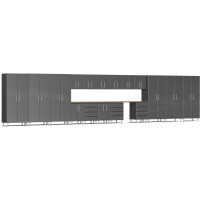 Grey Modular 19 Piece Garage Cabinet Super-Set