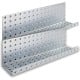 Two 16 inch Galvanized Steel Pegboard Shelves Two 16 inch Galvanized Steel Pegboard Shelves