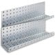 Two 16 inch Galvanized Steel Pegboard Shelves