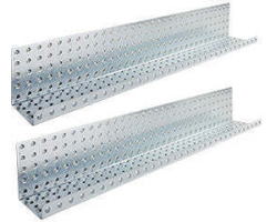 Two 32" by 3" Galvanized Steel Pegboard Shelves