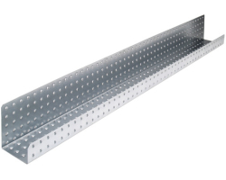 Two 48" by 3" Galvanized Steel Pegboard Shelves