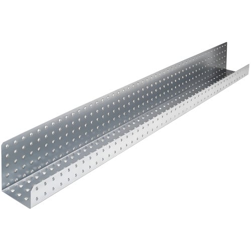 Two 48" by 3" Galvanized Steel Pegboard Shelves