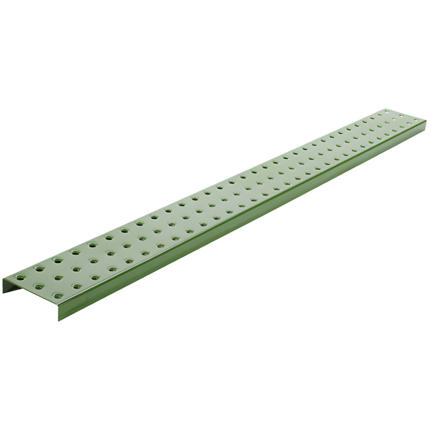Two Green 3" x 32" Metal Pegboard Strips Two Green 3" x 32" Metal Pegboard Strips