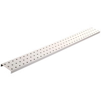 Two White 3" x 32" Metal Pegboard Strips