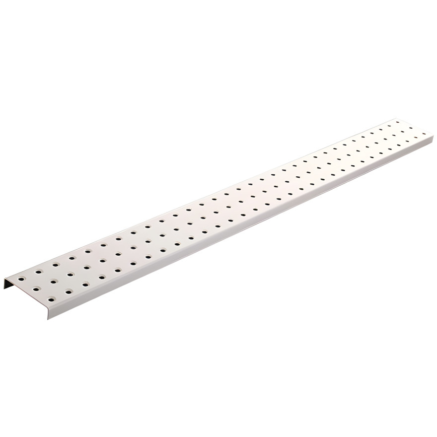 Two White 3" x 32" Metal Pegboard Strips Two White 3" x 32" Metal Pegboard Strips