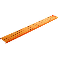 Two Orange 3" x 32" Metal Pegboard Strips