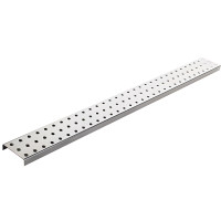 Two Silver 3" x 32" Metal Pegboard Strips