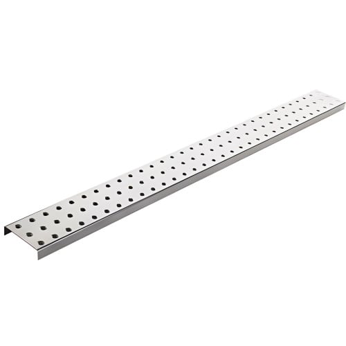 Two Silver 3" x 32" Metal Pegboard Strips