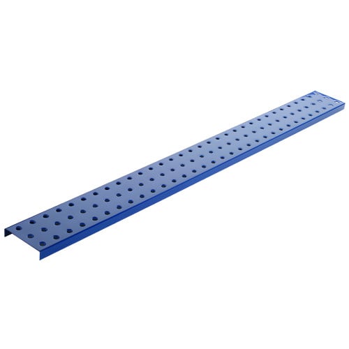 Two Blue 3" x 32" Metal Pegboard Strips