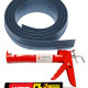 10ft 3in Gray Garage Door Threshold with Adhesive 10ft 3in Gray Garage Door Threshold with Adhesive