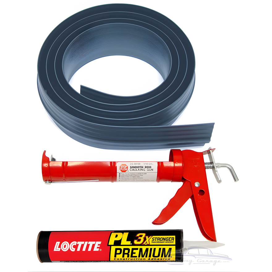 10ft 3in Gray Garage Door Threshold with Adhesive 10ft 3in Gray Garage Door Threshold with Adhesive