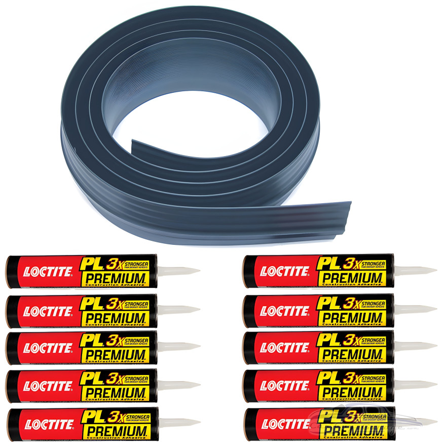 100ft Gray Garage Door Threshold with Adhesive 100ft Gray Garage Door Threshold with Adhesive