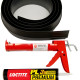 20ft 4in Black Garage Door Threshold with Adhesive