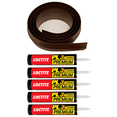 50ft Brown Garage Door Threshold with Adhesive