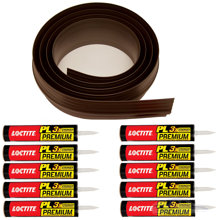 100ft Brown Garage Door Threshold with Adhesive 100ft Brown Garage Door Threshold with Adhesive