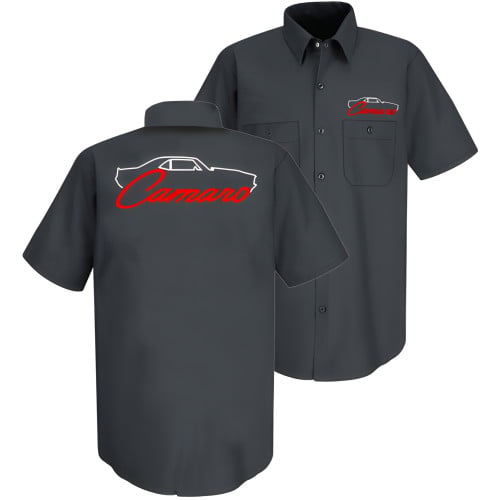 1st Gen Camaro Silhouette Embroidered Mechanic shirt 