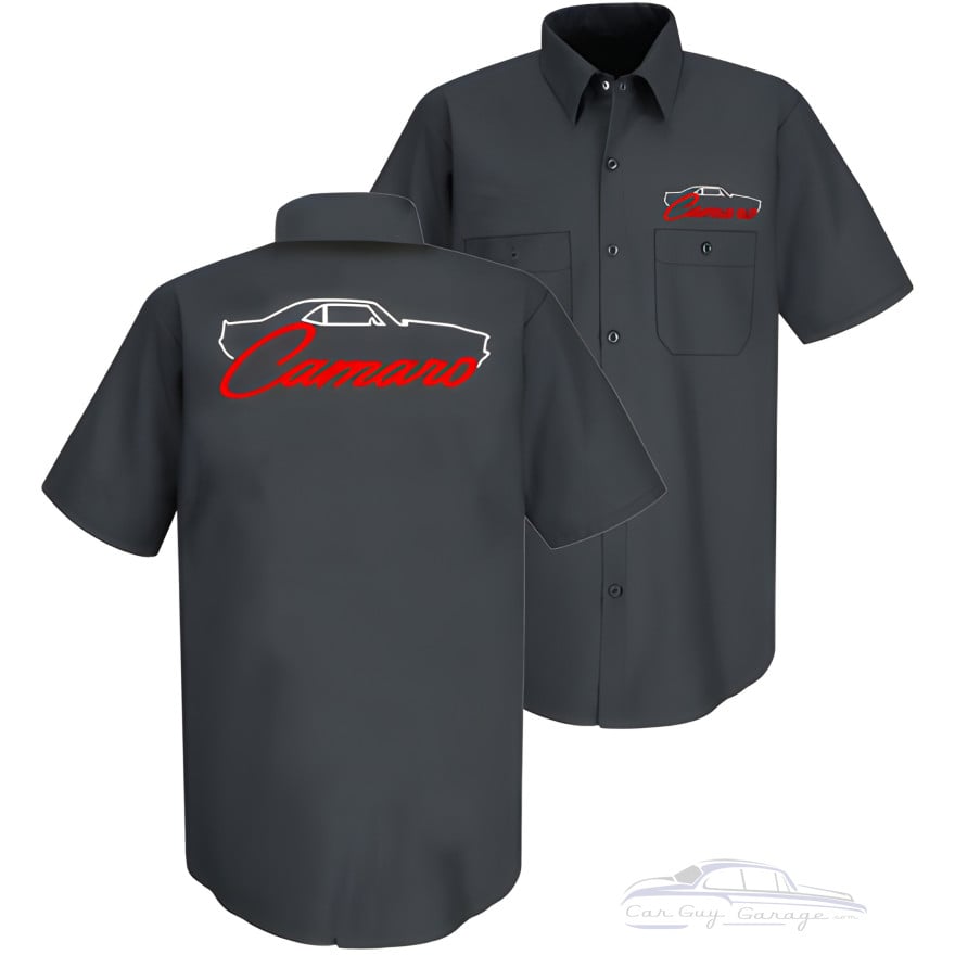 1st Gen Camaro Silhouette Embroidered Mechanic shirt 1st Gen Camaro Silhouette Embroidered Mechanic shirt