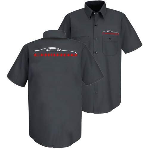 5th Gen Camaro Silhouette Embroidered Mechanic shirt 