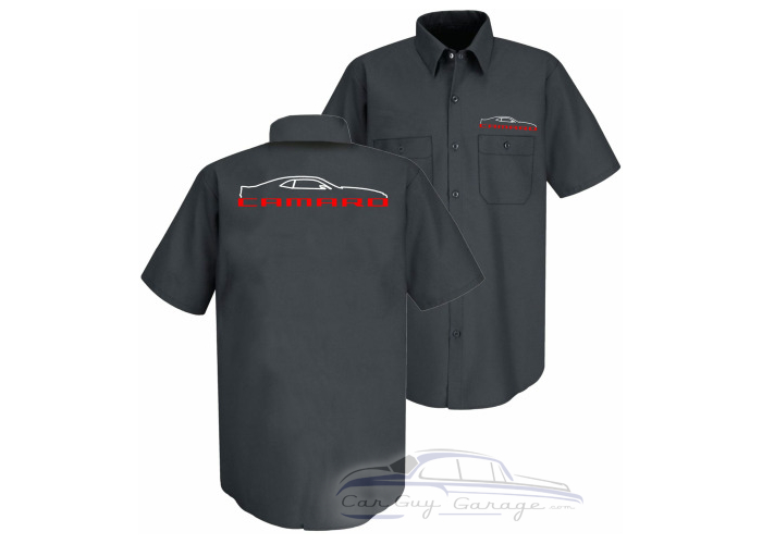5th Gen Camaro Silhouette Embroidered Mechanic shirt 