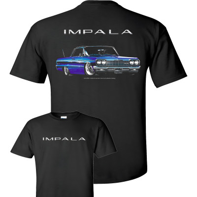 64 Impala T-Shirt - Classic Car Graphic, 100% Cotton