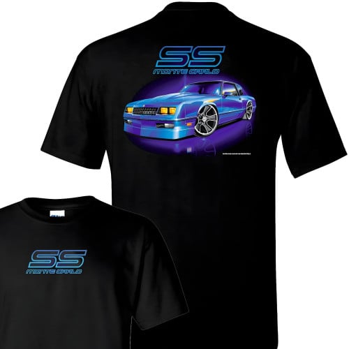 80s Chevy Monte Carlo SS Graphic T-Shirt - Black