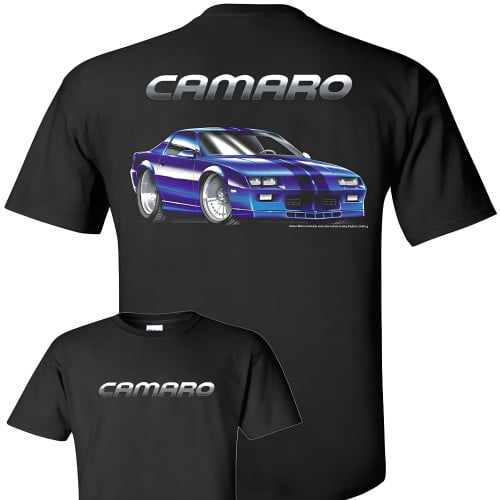 Chevrolet Camaro 3rd Gen Graphic T-Shirt - 80s Cartoon, Black