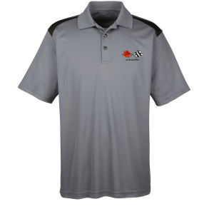 C3 Corvette Officially Licensed Moisture-Wicking Gray Polo Shirt