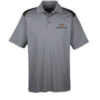 C4 Corvette Officially Licensed Men's Golf Performance Polo - Gray