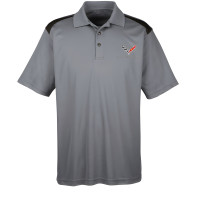 C7 Corvette Official GM Licensed Performance Golf Polo - Gray/Black