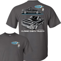 Chevy C10 Cheyenne Blackline Classic Truck T-Shirt