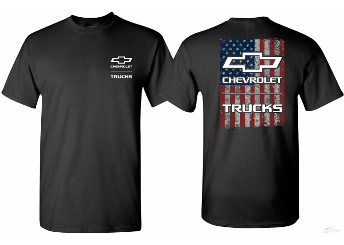 Chevy Truck American Flag Tshirt 