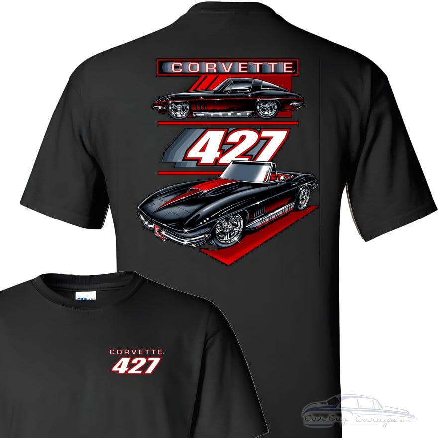 Corvette 427 Sting Ray C2 Vintage Double-Sided T-Shirt