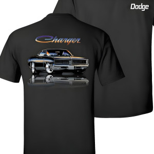 Dodge Charger Classic Muscle Car Graphic T-Shirt (Back Print)