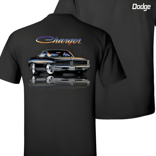 Dodge Charger Classic Muscle Car Graphic T-Shirt (Back Print)