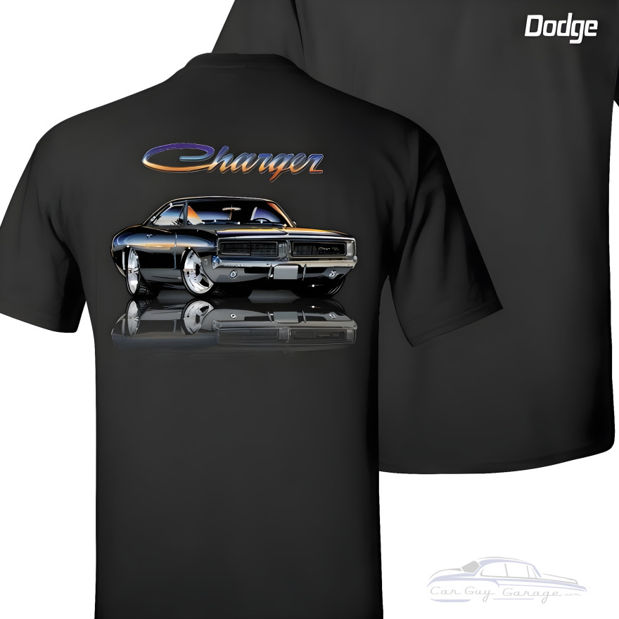Dodge Charger Classic Muscle Car Graphic T-Shirt (Back Print)