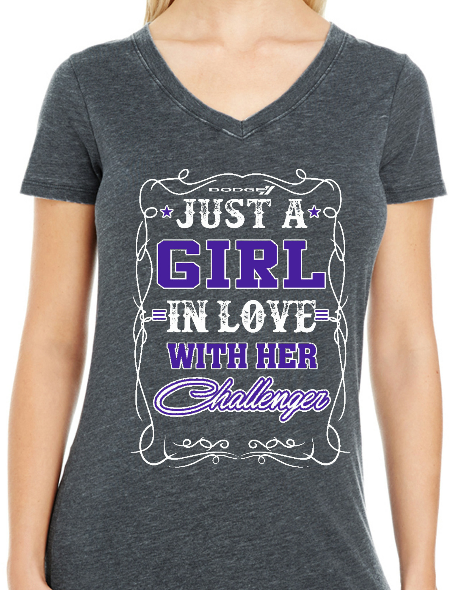 Women's Dodge Challenger Shirt - Just a Girl Tee