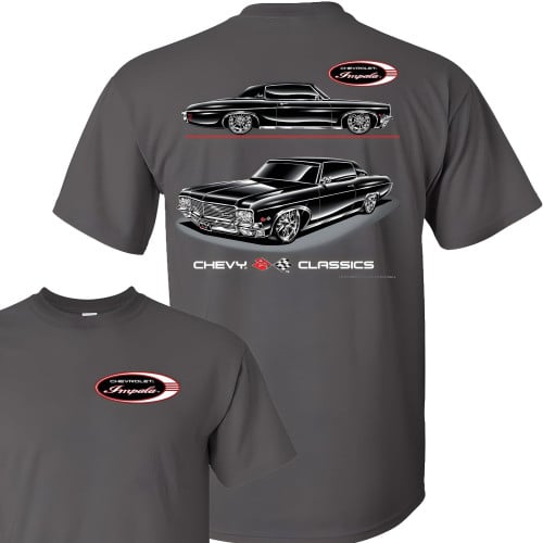 Chevy Impala Blackline Classic T-Shirt - Front and Back Print